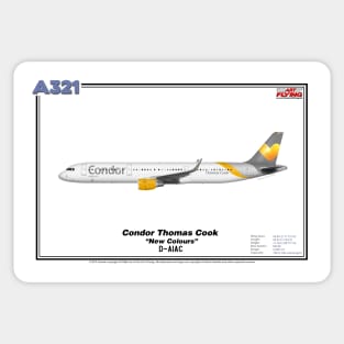 Airbus A321 - Condor Thomas Cook "New Colours" (Art Print) Sticker